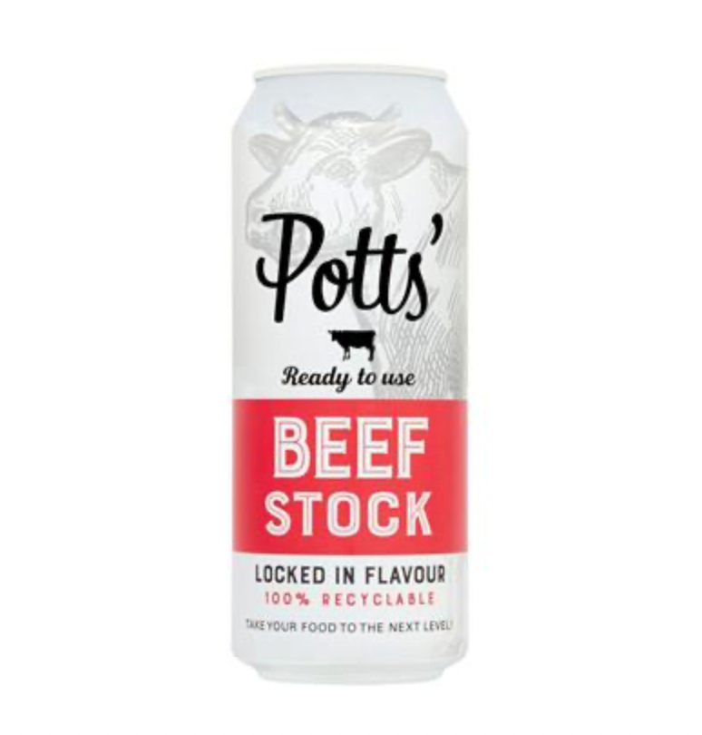 Potts' Beef Stock in Recyclable Can 500ml